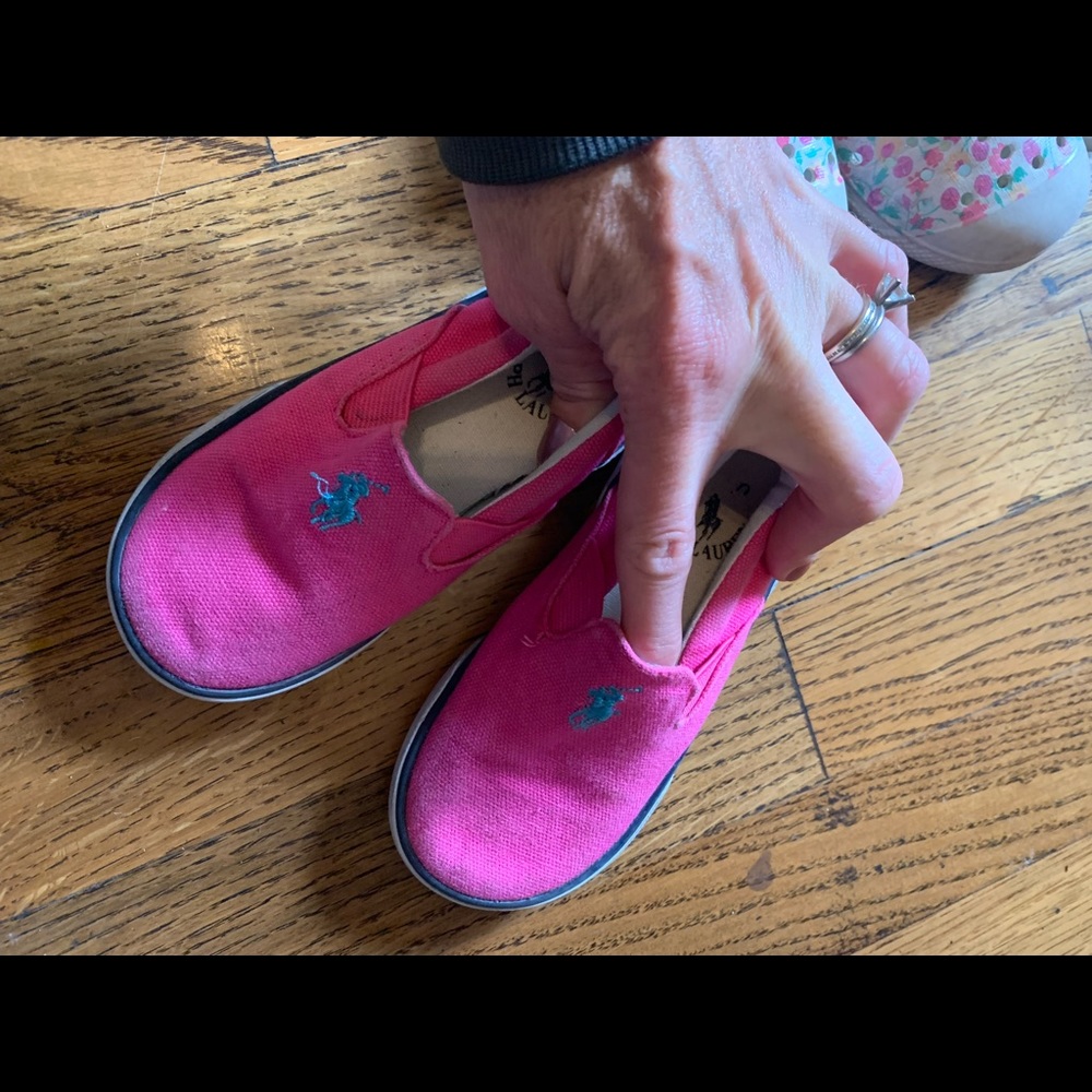Polo Ralph Lauren pink slides- great shape